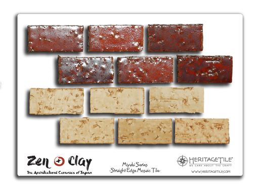 Sample Card - Miyabi Straight Edge Mosaic (Maple Red & Quail Gold)