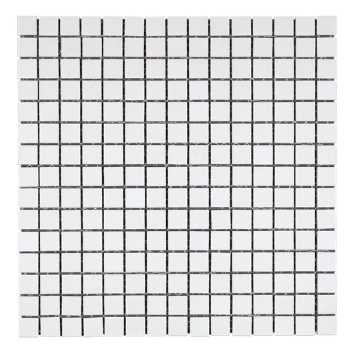 [SMP340UM] 3/4" unglazed porcelain square mosaic in 'Arctic' - Mesh Mounted